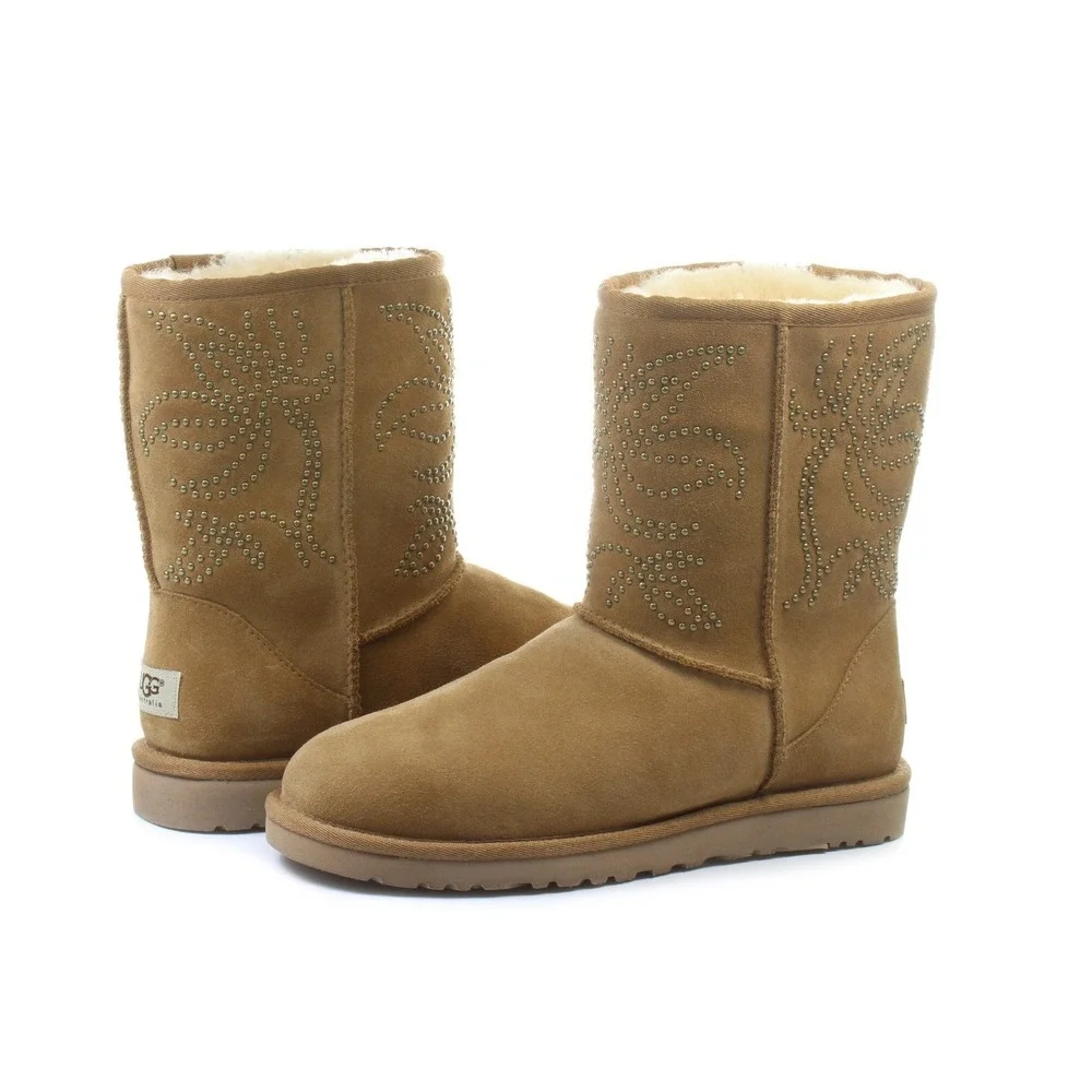 UGG Adelaide Chestnut Boots Womens Size 11 Chestnut Shearling Sheepskin NEW‎